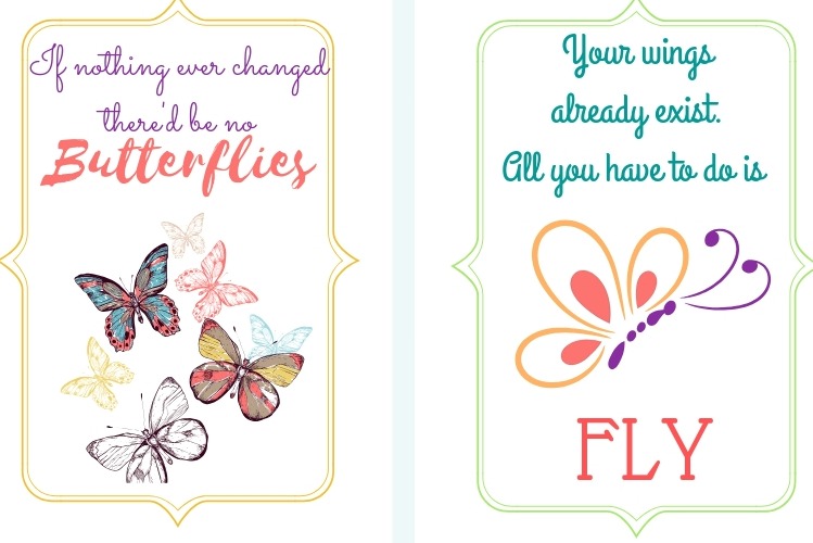 Free Printable Butterfly Note Cards Making Life Blissful