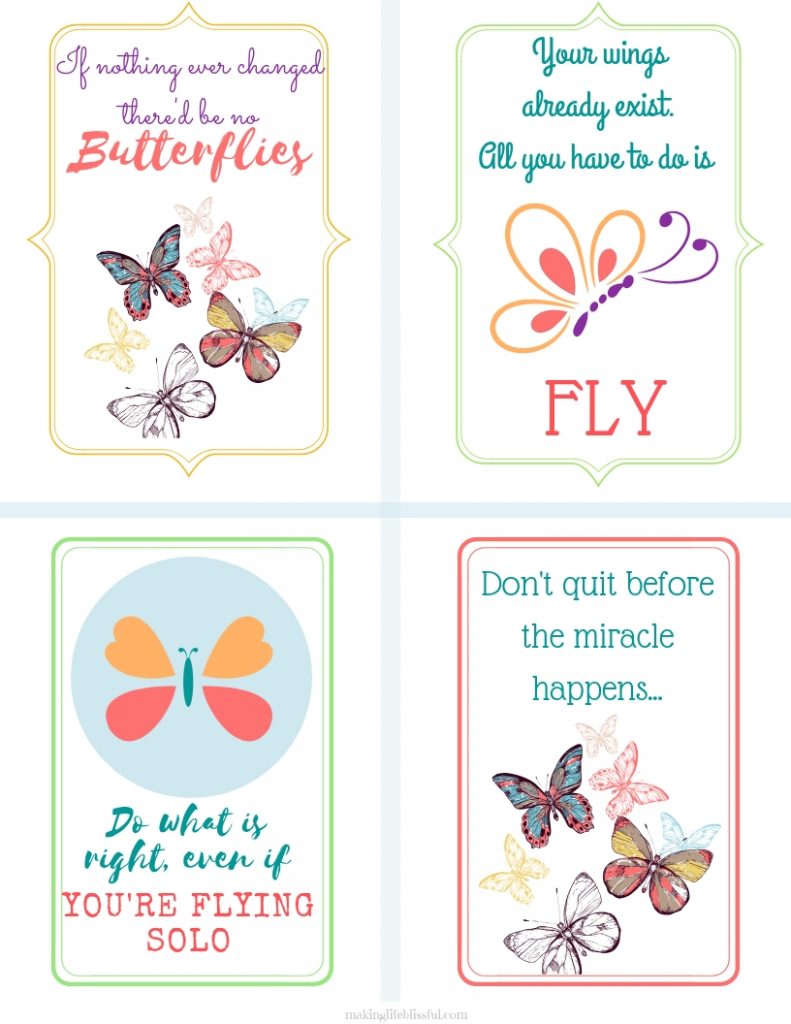 Free Printable Butterfly Note Cards