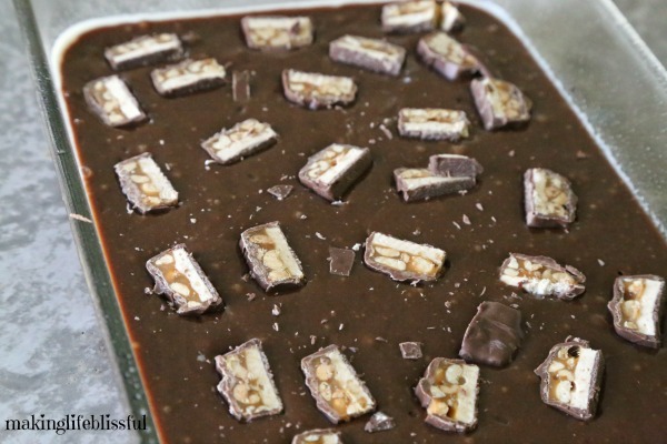 Make brownies with leftover Halloween Candy!