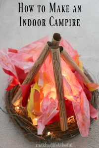 make indoor campfire craft 2