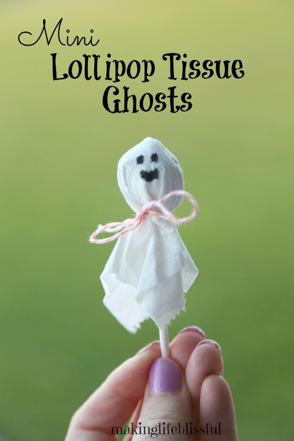 Lollipop Tissue Ghost Cupcakes for Halloween Making Life Blissful