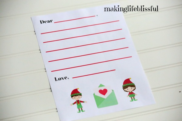 Free printable elf letter for Christmas