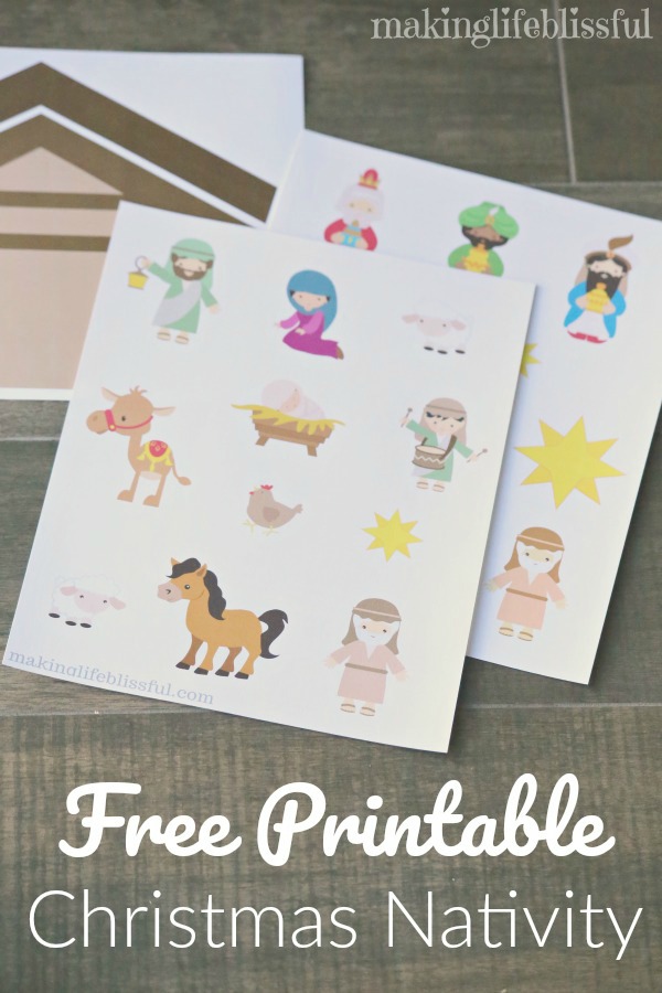 Free Printable Christmas Nativity Scene