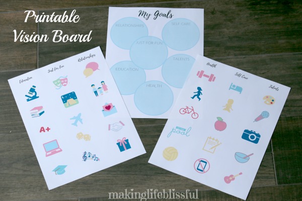 Free Printable Vision Board | Making Life Blissful