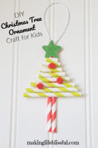 christmas tree straw craft 1