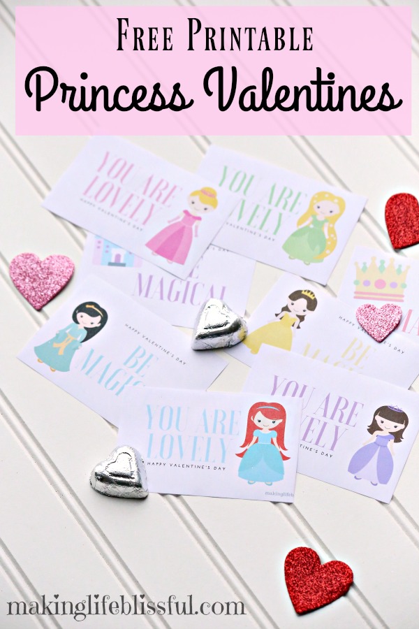 Free Printable Princess Valentines | Making Life Blissful