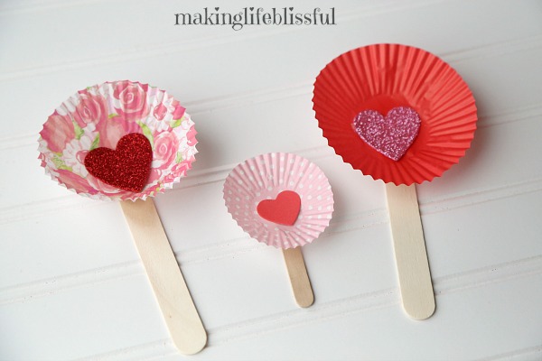 Easy Cupcake Liner Flower Craft for kids to make