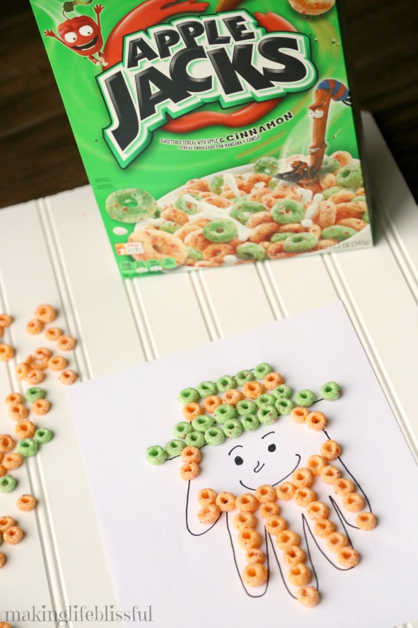 Apple Jacks Leprechaun Craft for St. Patrick's Day