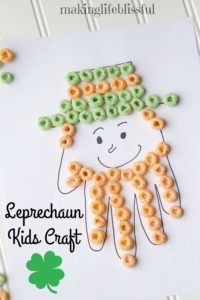 St. Patricks Day Leprechaun Handprint Cereal Craft 9