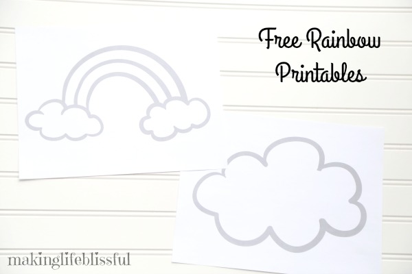 FREE PRINTABLE Rainbow for Rainbow Crafts