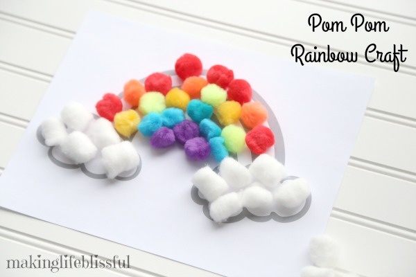 Rainbow Pom Poms — Sum of their Stories Craft Blog