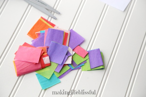 Tissue Paper Rainbow Craft for Kids