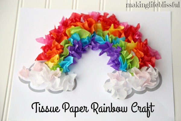 Rainbow Tissue Paper Art