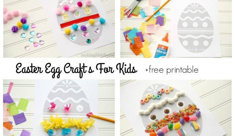 Easter Egg Crafts for kids collage 3 e1552357694394