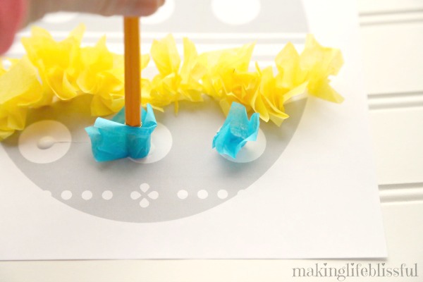 Tissue Paper Easter Craft for Kids