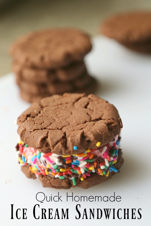 Quick Homemade Ice Cream Sandwiches