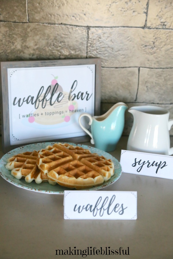 Brunch Party Ideas - Waffle and Pancake Bar! 