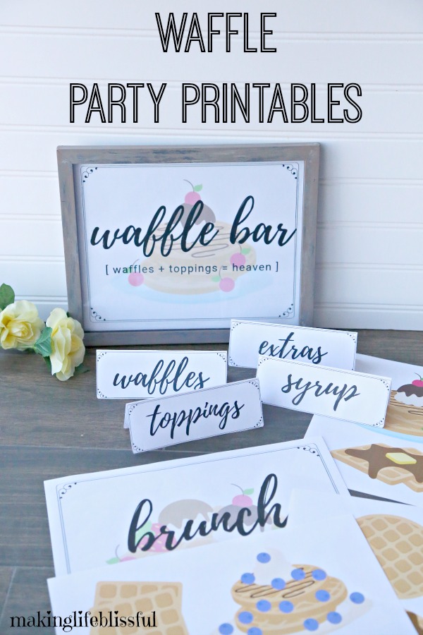 Waffle Bar Printables