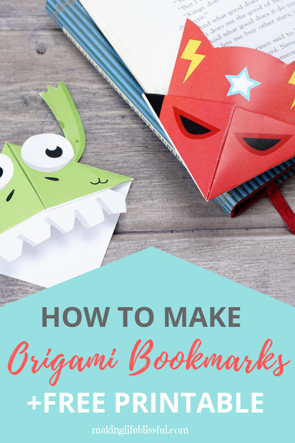 how to make origami bookmarks free printable making life blissful