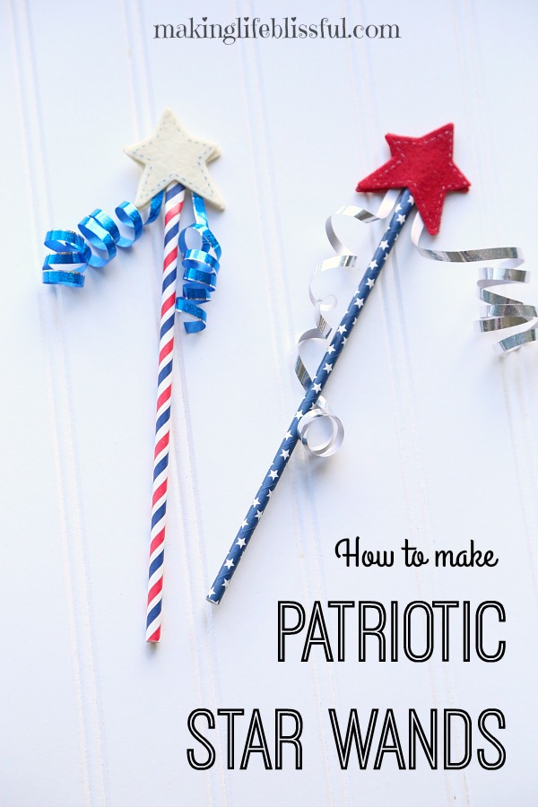 Patriotic Star Wand Craft for 4th of July or Memorial Day