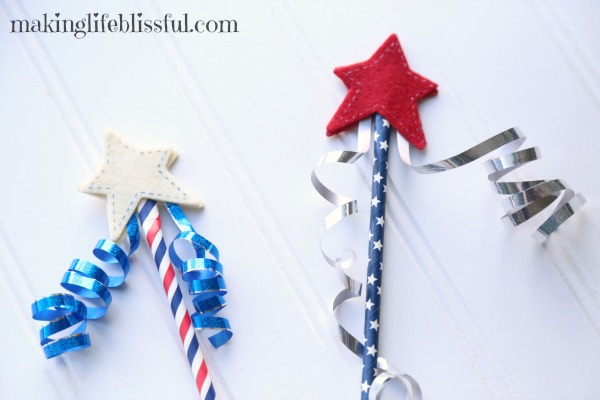 Easy 4th of July star craft wand
