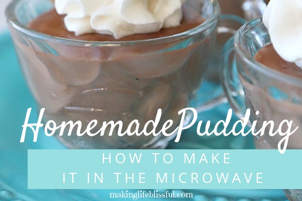 Homemade Chocolate Pudding in the Microwave