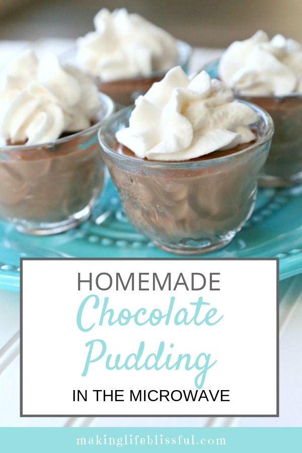 How to make easy homemade chocolate pudding in the microwave