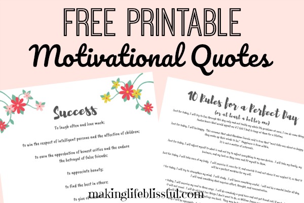 10 Rules For A Perfect Day Free Printable Making Life Blissful