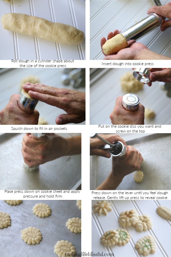 How to load a cookie press for spritz cookies