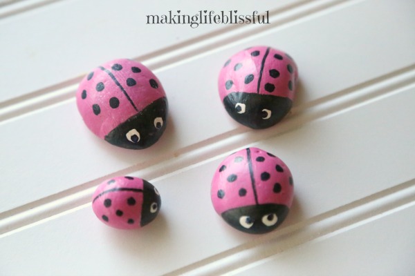 Cute painted rock ideas for kids to make