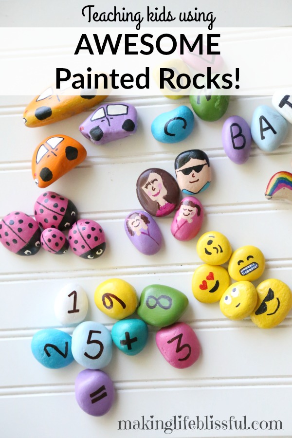 Teaching kids using painted rocks!