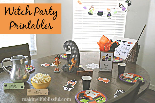 Witches party kids printables