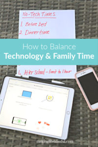 balance tech with family