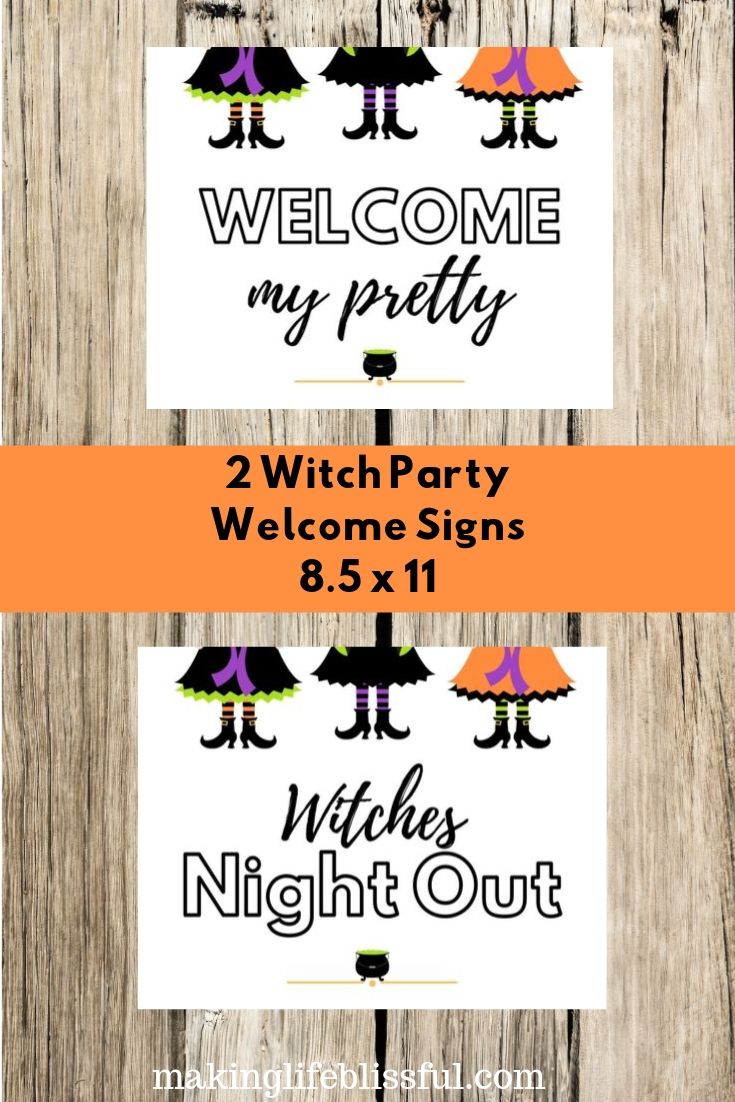 Free Printable Witches Night Out Signs