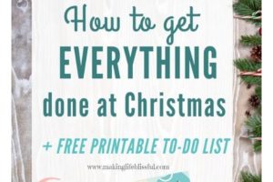Free printable christmas to do list