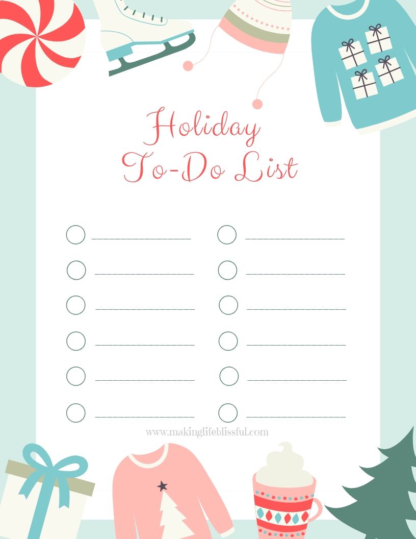 How To Use Lists To Save Time At Christmas FREE Printable Making 