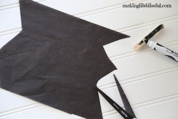 How to make the tissue paper Halloween bat