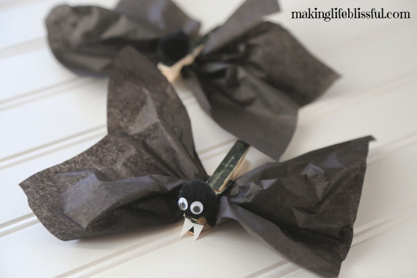 Cute Halloween Bat craft for kids