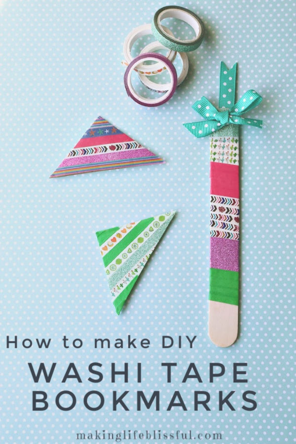 3 DIY Washi Tape Bookmarks