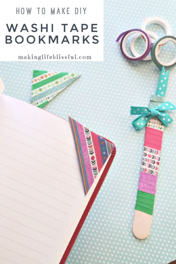 Make Washi Tape Bookmarks, Washi DIY Idea