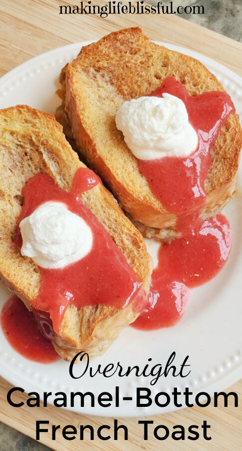 caramel-bottom-french-toast-with-strawberry-syrup
