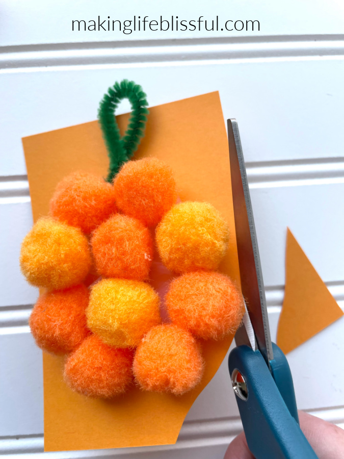 24 PC Pumpkin Pom-Poms